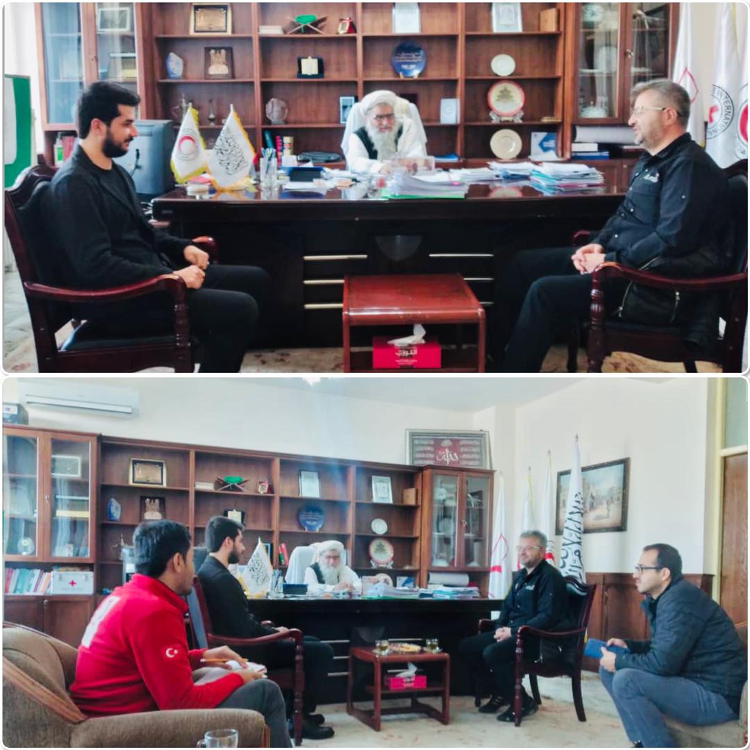 سرپرست جمعیت هلال احمر افغانی با رئیس حوادث کشور ترکیه ملاقات نمود!