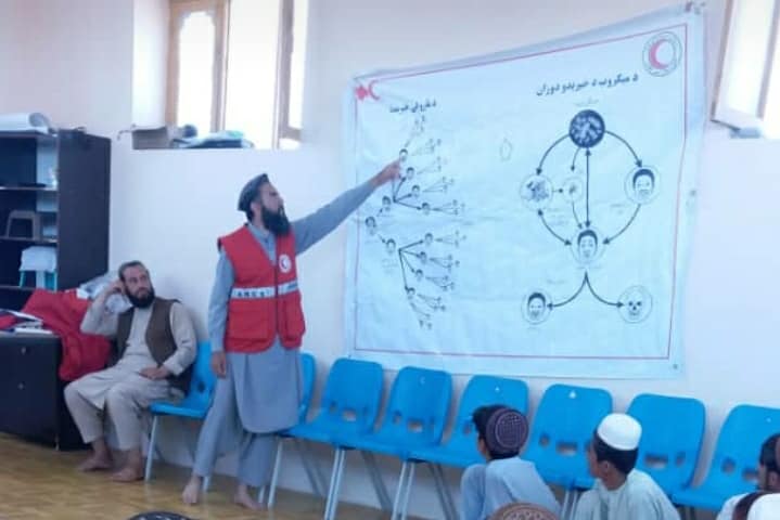 ننګرهار کې افغاني سرې میاشتې ۴۰ رضاکارانو ته د لومړیو روغتیايي مرستو روزنه ورکړه!