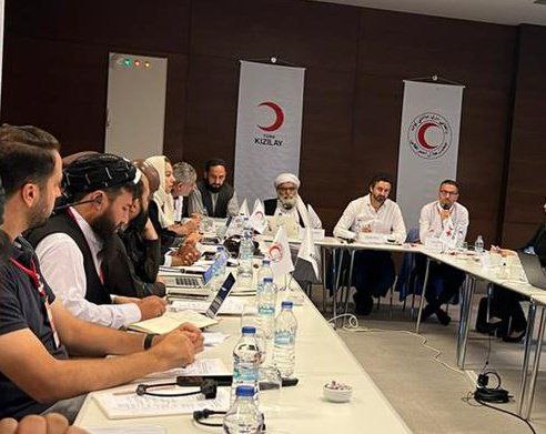 Regarding achievements, existing challenges, solutions, and effective services in the field of humanitarian aid in Afghanistan a tripartite meeting between Turkish Red Crescent, IFRC, and ARCS top management was held in Istanbul, Turkey