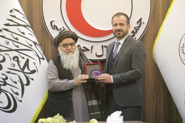 Acting General President of Afghan Red Crescent, held an introductory meeting with the Ambassador of Turkey,in his office in Kabul!