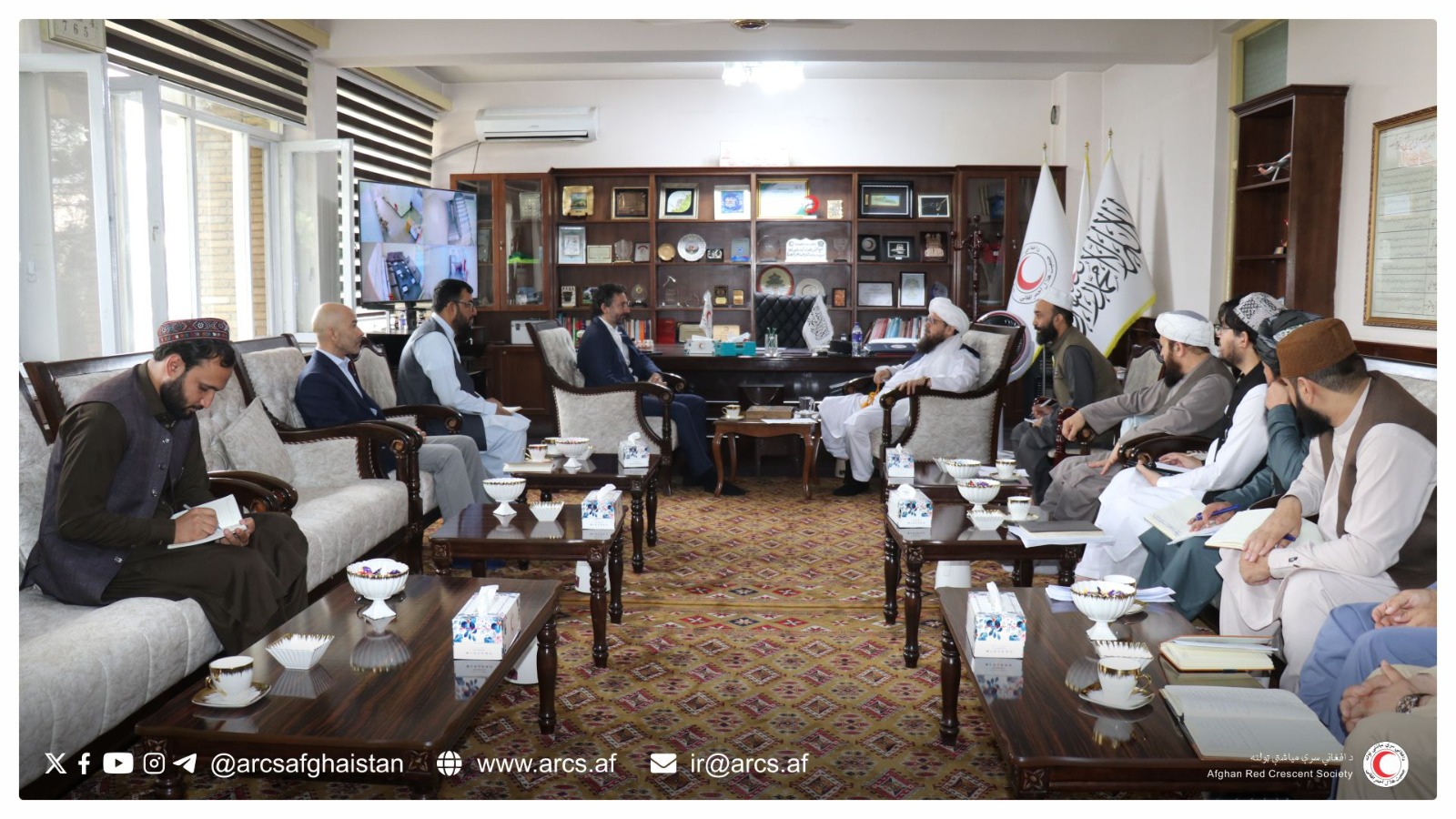 دیدار سرپرست ریاست عمومی هلالاحمر افغانی با رئیس حوزه آسیا-پسیفیک فدراسیون بینالمللی و هیئت همراه