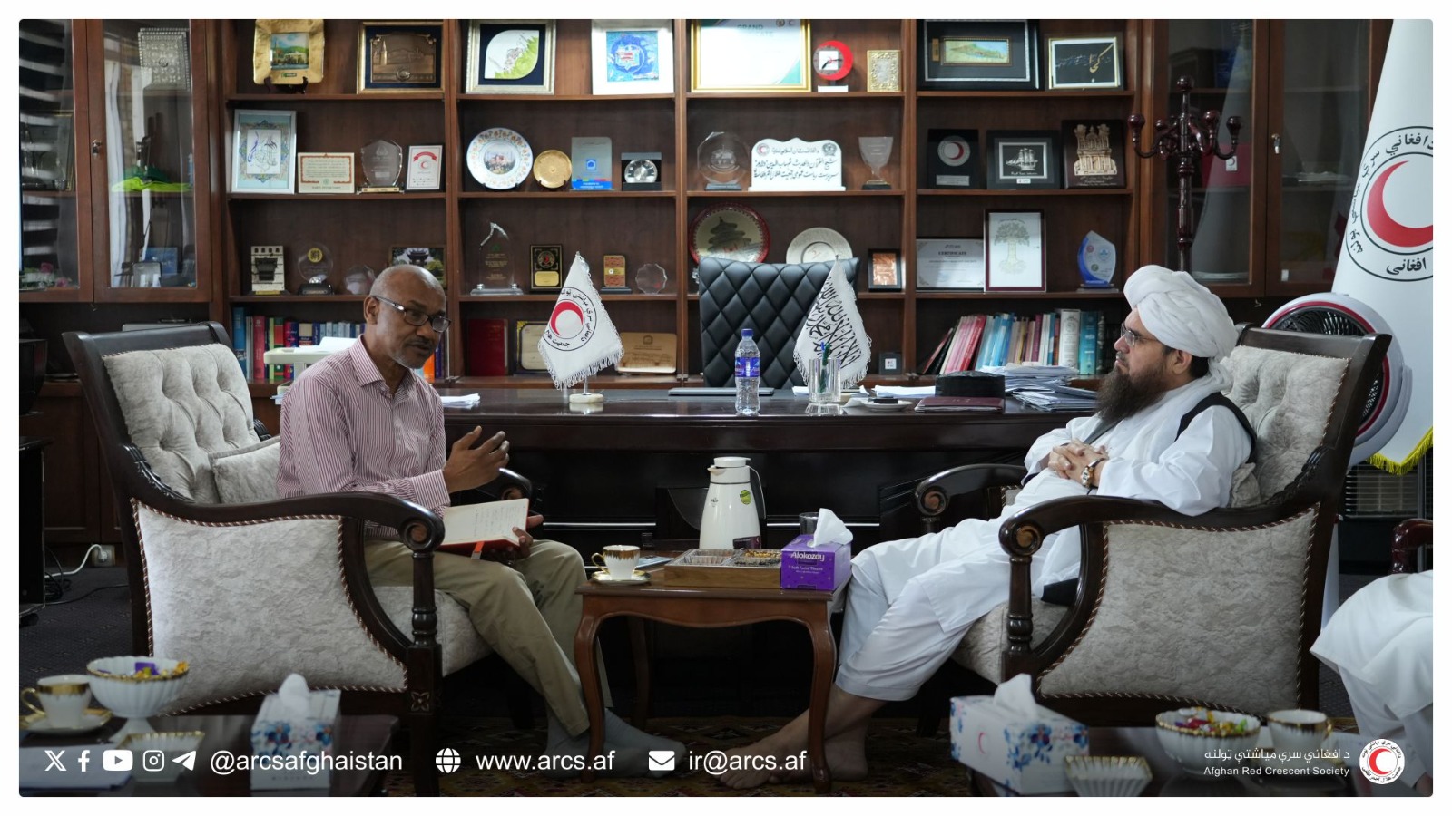 ARCS Acting President Meets IFRC Deputy Head for Afghanistan to Strengthen Humanitarian Cooperation