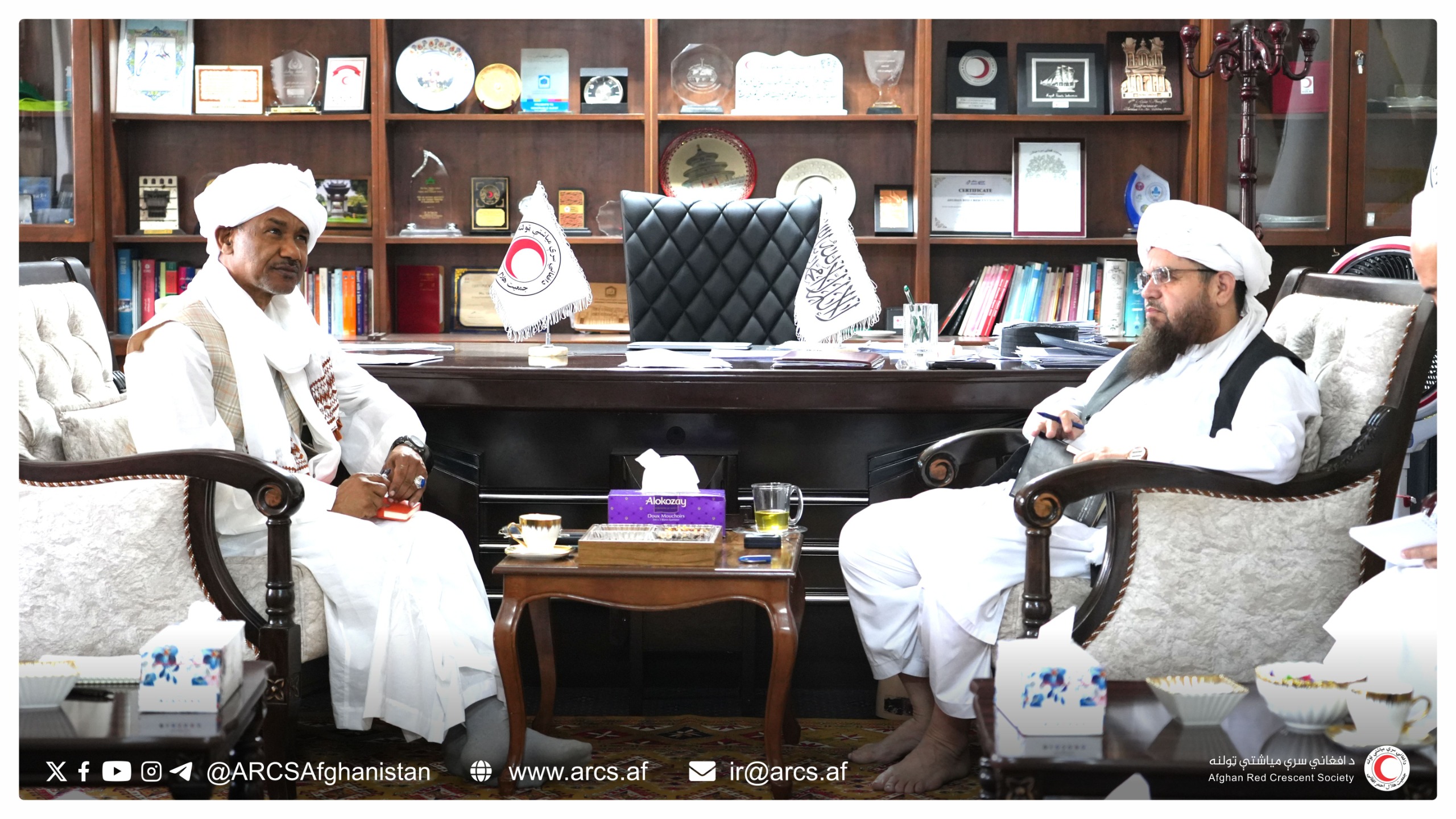 افغانستان ته د ملي ټولنو نړیوال فدراسیون د پلاوي سفر؛ د بشري همکاریو د پراختیا او ګډو همکاریو ژمنه وشوه