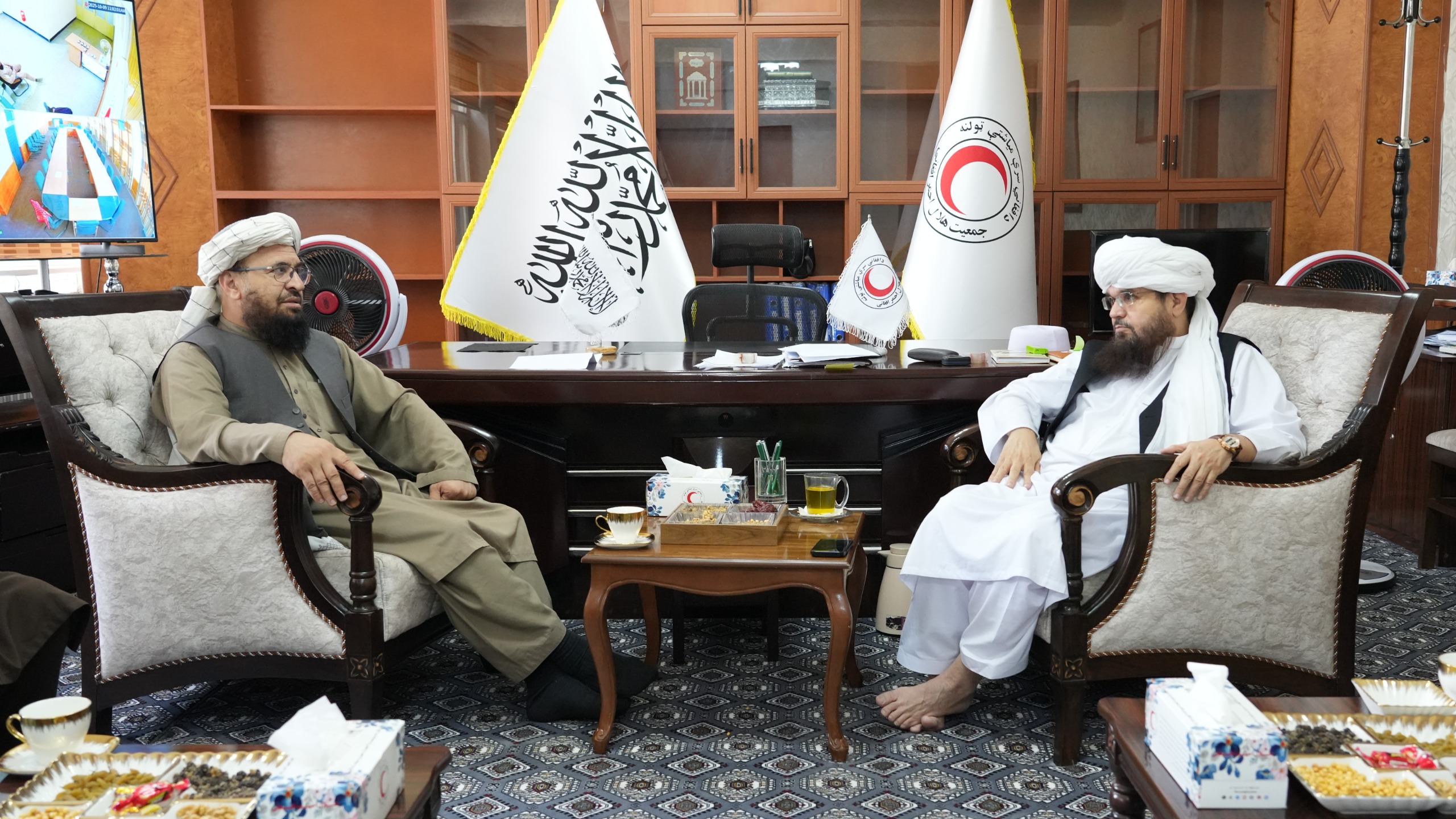 رهبری هلالاحمر افغانی با مسؤلین ریاستهای مرکزی جلسه مشورتی برگزار نمود