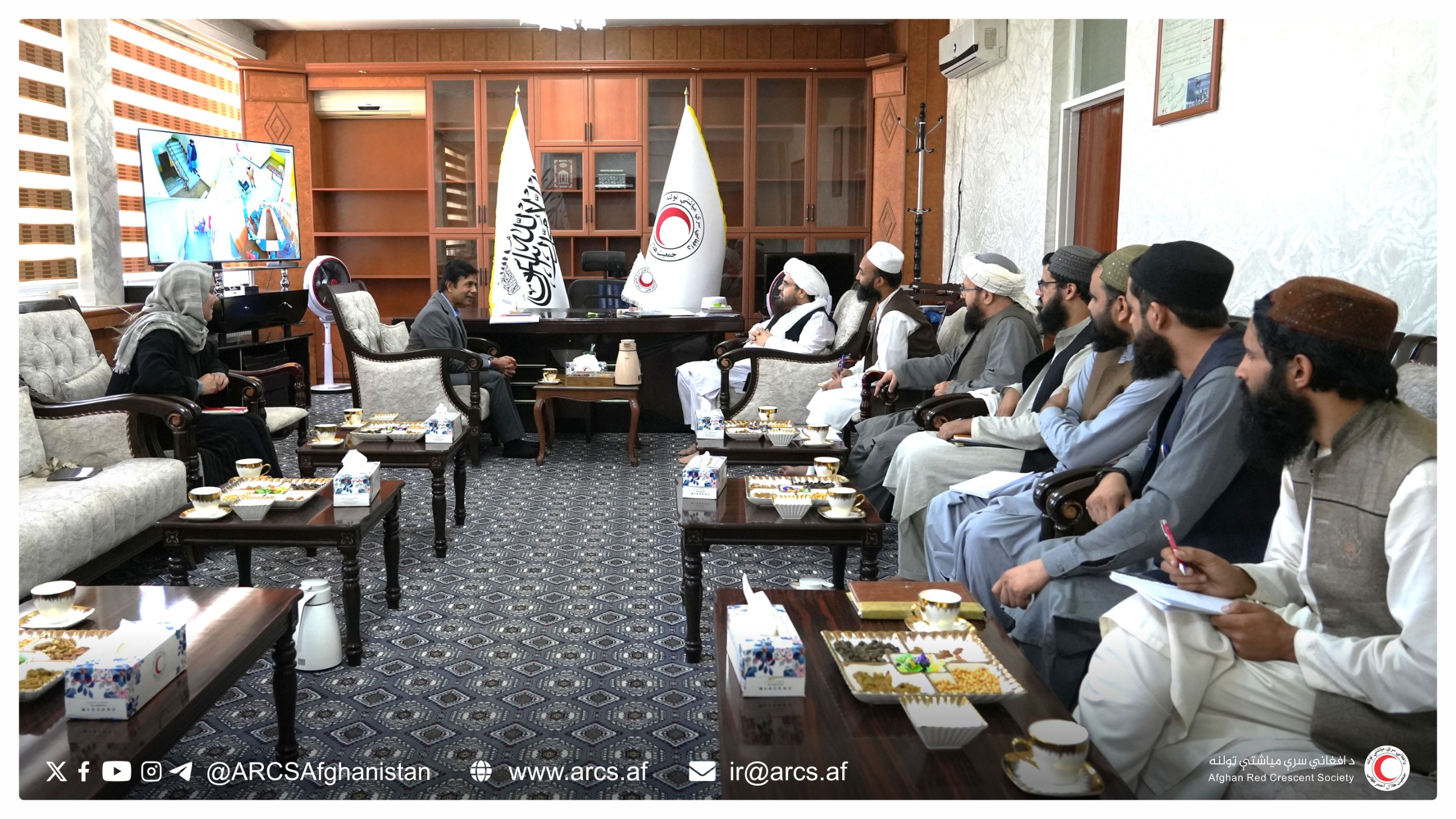 Acting Head of the IFRC in Afghanistan Holds Farewell Meeting with ARCS Leadership
