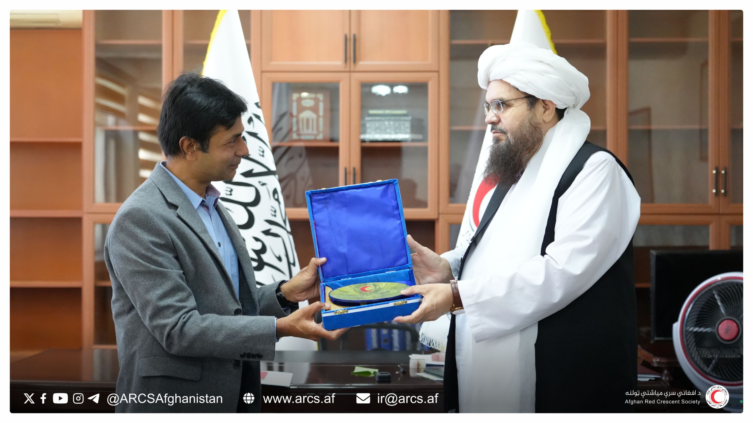 سرپرست فدراسیون بین‌المللی جمعیت‌های ملی با رهبری هلال احمر افغانی دیدار تودیعی انجام داد