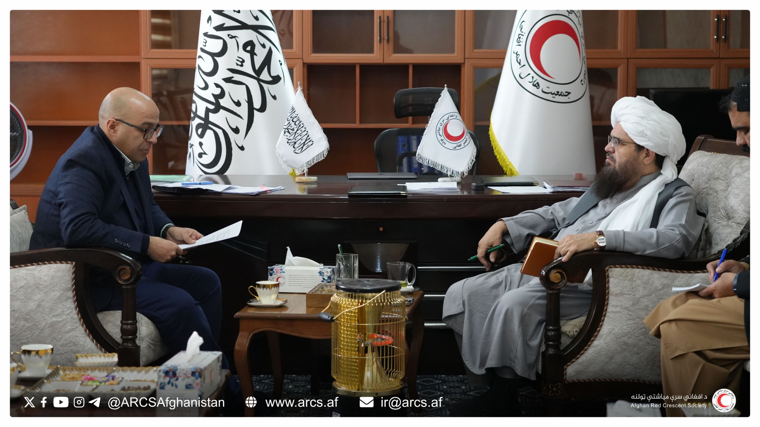 ARCS General President Holds Coordination Meeting with Head of IFRC Delegation in Afghanistan